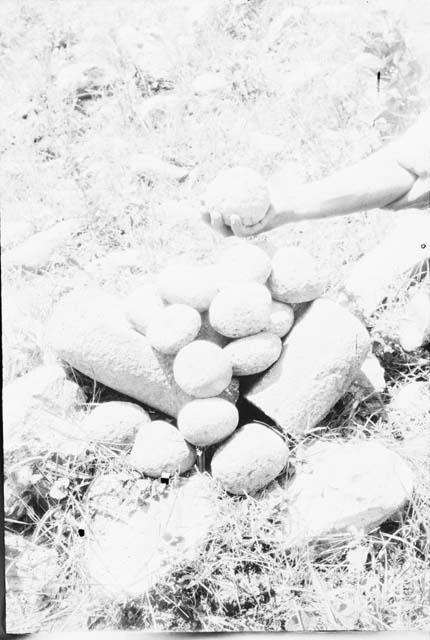 Collection of rounded stones