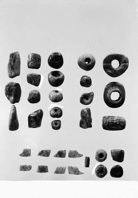 Stone beads from tombs