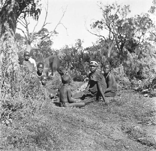 Wanderobo visitors to the camp at Kaburomi