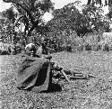 Wanderobo visitors to the camp at Kaburomi