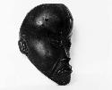 African sculpture, mask, side view