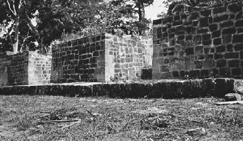 Walls of structure 2 after restoration