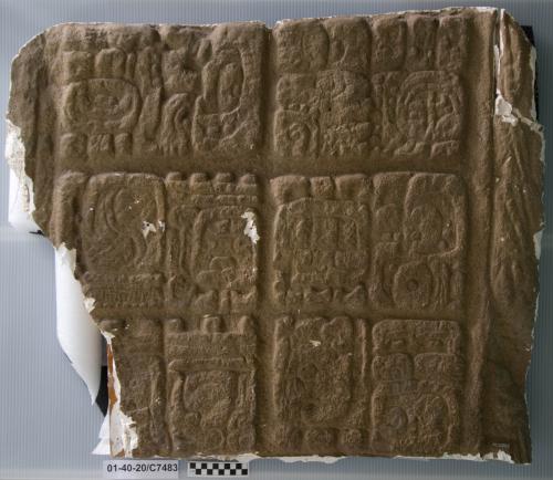 Cast of part of Stela I, Quirigua; South, middle, glyphs