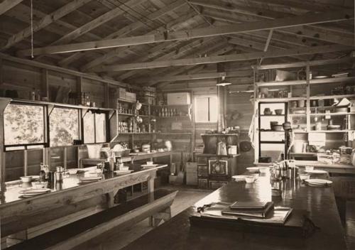 Inside the cook shack