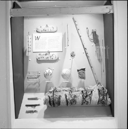 Display case from "Ju/wasi: Bushman of the Kalahari" exhibit