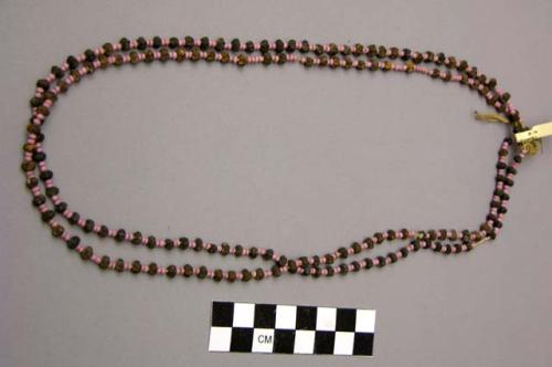 Seed and bead necklace