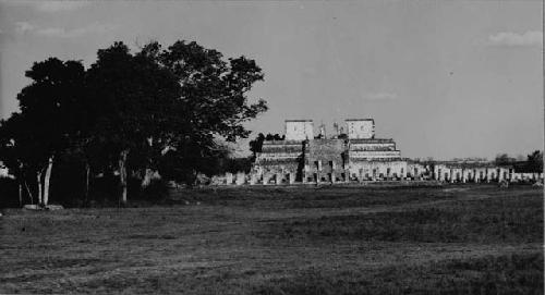 Northwest view of the Temple of Warriors