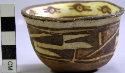 Bowl, polacca polychrome style c. int: curvilinear design; ext: linear design. 5