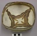 Bowl, polacca polychrome style c. int: curvilinear design. ext: linear design. 8