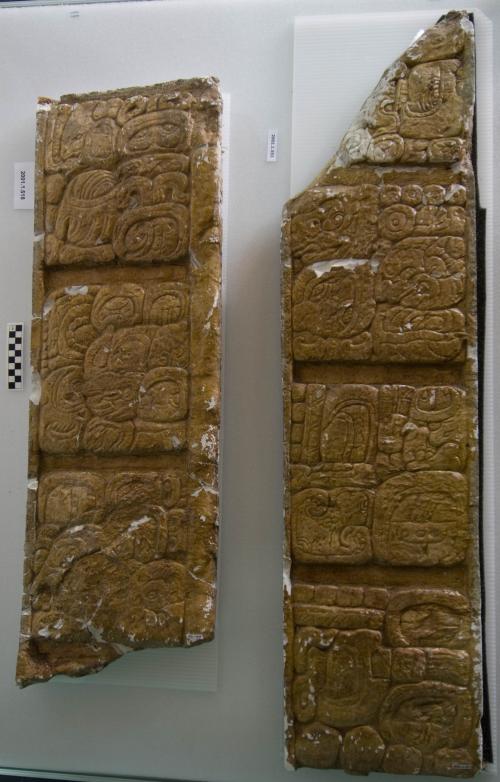 Cast of part of Stela I, south, middle glyphs