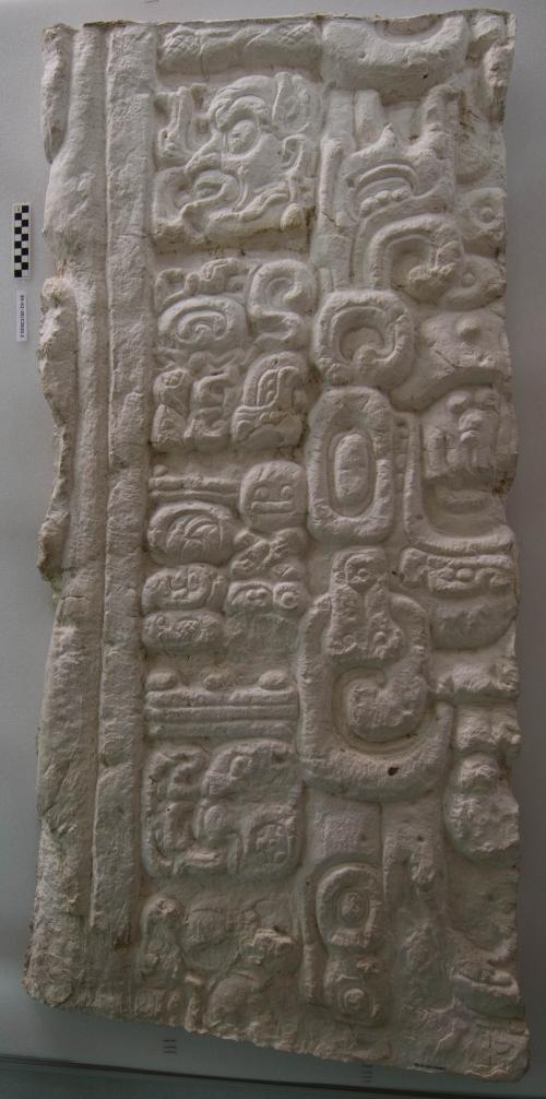 Cast of part of Stela B, back & sides; south bottom