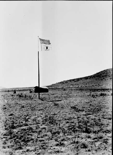 Camp flag at site