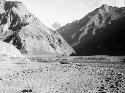 Rocky valley with mountains