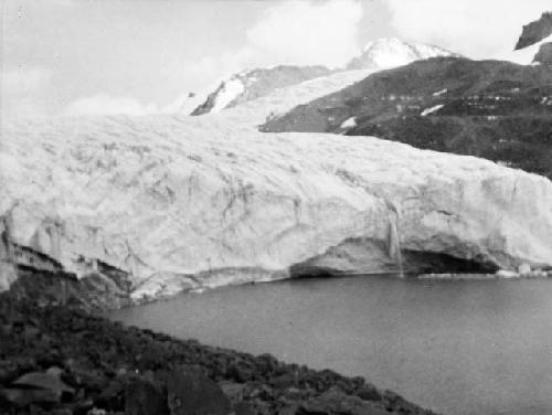 Glacial pool and waterfall