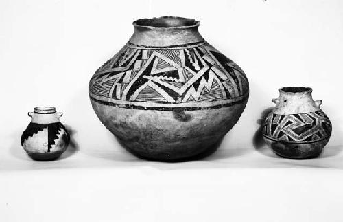 Mimbres classic black on white vessels from Swarts ruin