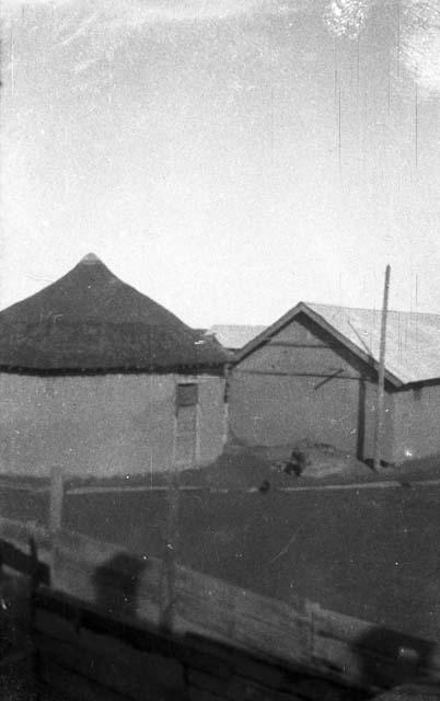 Domed grain storage, yurt