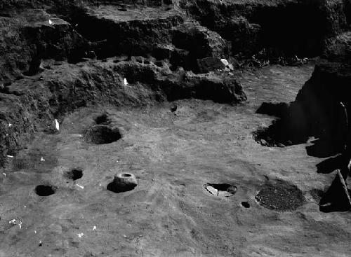 Red Hill site, structure 203, north side, structure 201B beyond