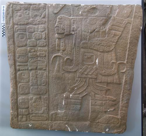 Cast of part of Stela 8, Seibal; bottom