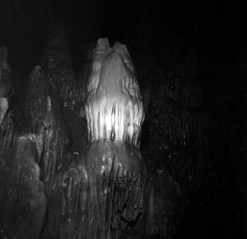 Stalagmites inside Pastun cave on Jebel Baradost near Rowandiz