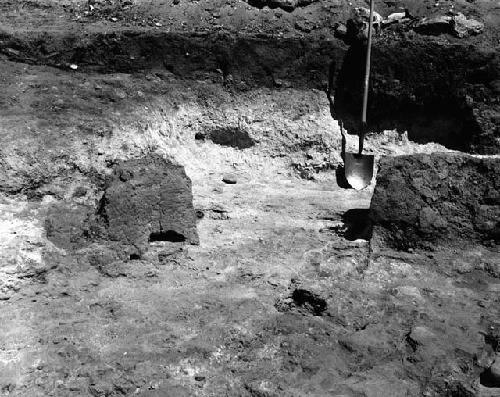 Little Red Hill, upper site, pit house 4, view of east wall