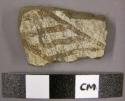 Ceramic sherd, body sherd, red? on white interior and exterior