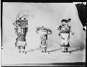 Three Kachina dolls