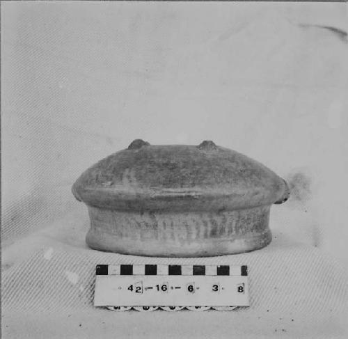 Pottery bowl, possibly a frog or turtle effigy