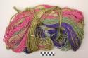 Bundle  of dyed plant fiber