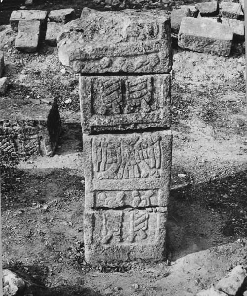 Temple of the Owls. South side of west column.