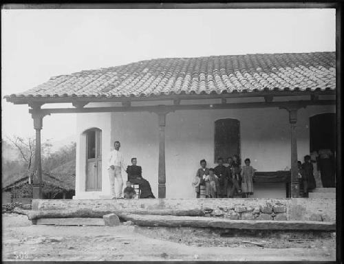 Don Teodoro Destephen, his wife, and servants