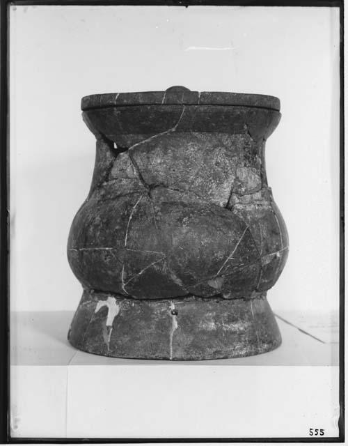 Vase on display, stone circle 1