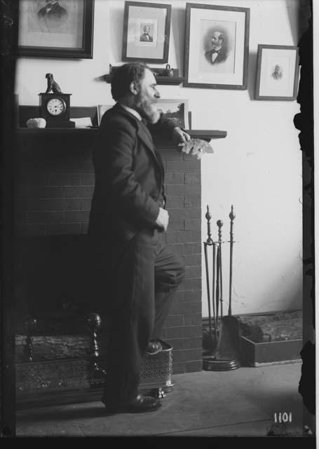 F.W. Putnam in office, Peabody Museum