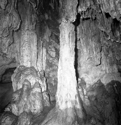 Stalagmites inside Pastun cave on Jebel Baradost near Rowandiz