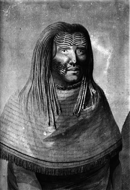 Drawing of Nootka man, by John Webber