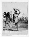 Portrait of a woman carrying water and grass seed, by E.M. Kern
