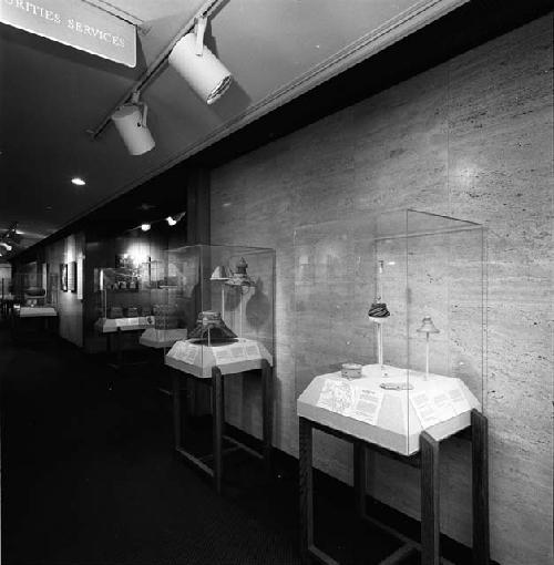 Basketry exhibit at State Street Bank, 1984