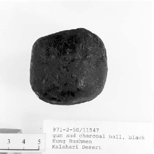 Gum and charcoal ball