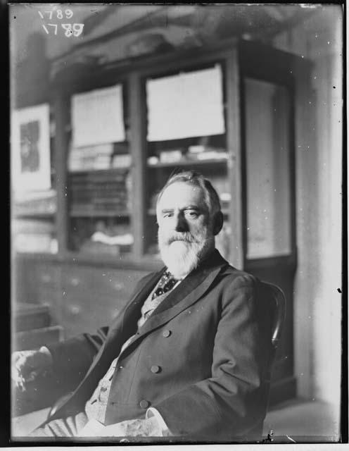 F.W. Putnam in Private Office, Peabody Museum