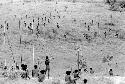 Men standing on the end of the Warabara