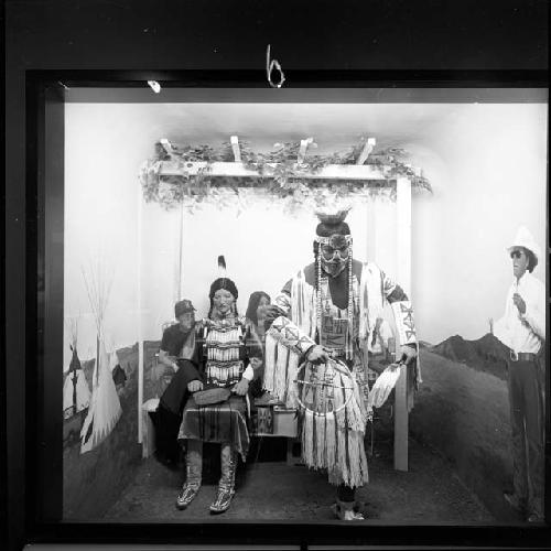 Pow-wow case in Hall of the North American Indian