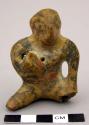 Buenos Aires-Uraba polychrome ceramic figurine - seated female with child