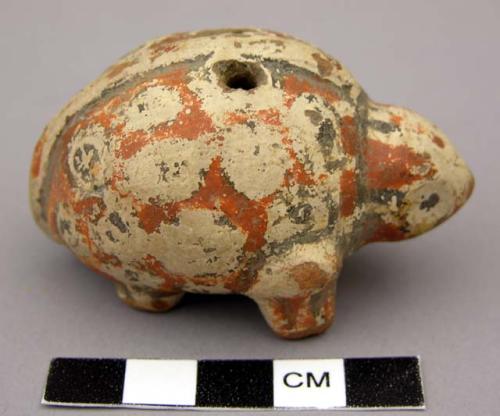 Pottery animal effigy - rattle