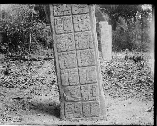 Stela A, lower portion of west side