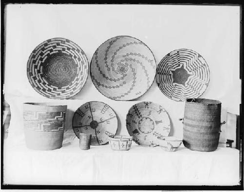 Collection of woven baskets