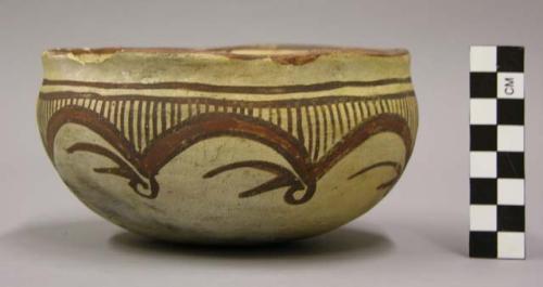 Bowl, polacca polychrome style c. int: splatter design