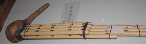 Musical instrument (korundih) played by males - 8 bamboo pipes