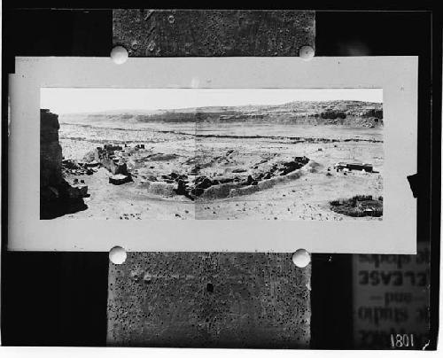 Pueblo Bonito showing excavation