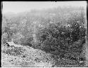 General view of landscape with huts