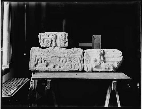 Casts of blocks from hieroglyphic stairway