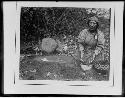 Woman Soaking Acorn Meal